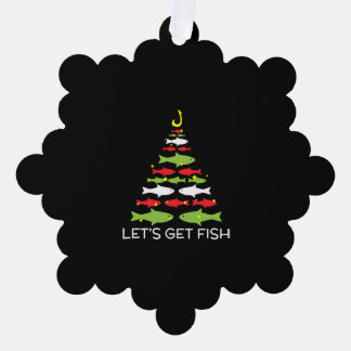 Laten we Fish Christmas-ontwerp krijgen voor 25 de Ornament Kaart