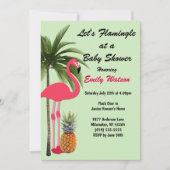 Laten we flamingeren Baby shower ananas, Stippen u Kaart (Voorkant)