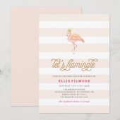 Laten we FLAMINGLE BABY SHOWER FLAMINGO UITNODIGIN Kaart (Voorkant / Achterkant)
