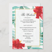 Laten we flamingle Bachelorette weekend uitnodigin Kaart (Achterkant)