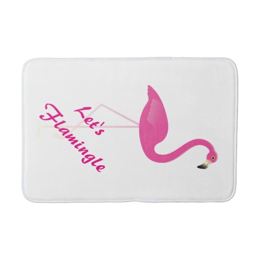 Laten we Flamingle Bath Matt Flamingle Badmat (Voorkant)