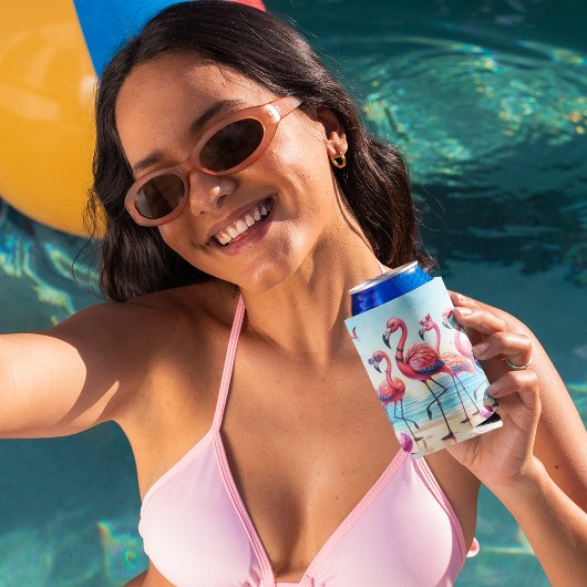 Laten we Flamingle Beach Party Blikjeskoeler