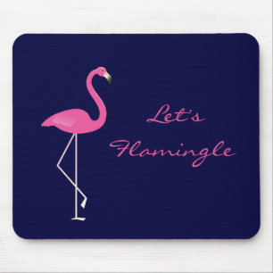 Laten we Flamingle Flamingo Mousepad laten vlammen Muismat