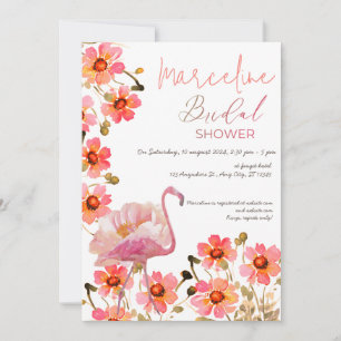 Laten we Flamingle Floral Vrijgezellenfeest Kaart