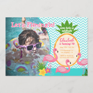 Laten we Flamingle Tropical Photo verjaardagsuitno Kaart