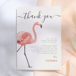 Laten we Flamingle Verjaardag Flamingo Bedankt
