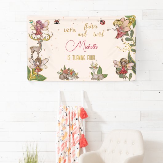 Laten we flutter en draai, feestdag spandoek (Insitu)