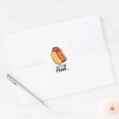 Laten we Frank Funny Frankfurter Pun zijn Ronde Sticker (Envelop)