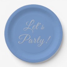 Laten we gaan. 9-inch blauwe borden