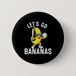 Laten we gaan banaan lange mouw ronde button 5,7 cm