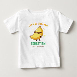 Laten we gaan Bananen Eerste Verjaardag Shirt Grap