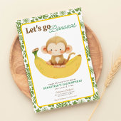 Laten we gaan bananen onze kleine aap verjaardag kaart