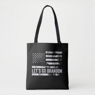 Laten we gaan Brandon Funny Patriotic American Fla Draagtas
