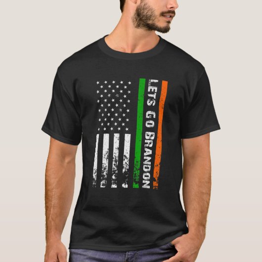 Laten we gaan Brandon Irish American Flag Ireland T-shirt (Voorkant)
