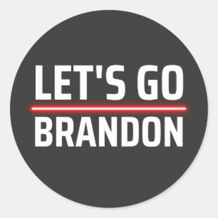 laten we gaan brandon ronde sticker