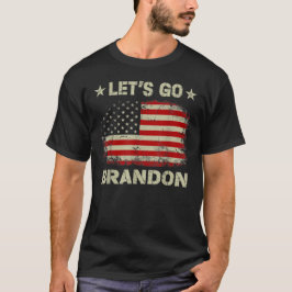 Laten we gaan Branson Brandon American Flag Impeac T-shirt