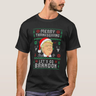 Laten we gaan Branson Brandon Trump Santa Merry Th T-shirt