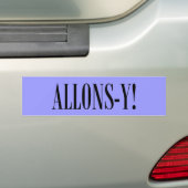 Laten we gaan! bumpersticker (Op auto)