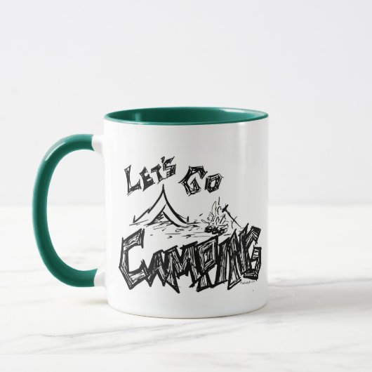 Laten we gaan Camping Outdoordesign Mok (Links)