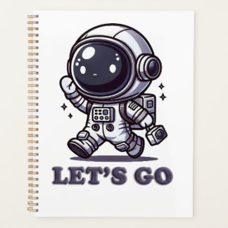 Laten we gaan – Cute Astronaut Avonturen T-shirt Planner