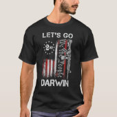 Laten we gaan Darwin 2e wijziging Pistool Amerikaa T-shirt (Voorkant)