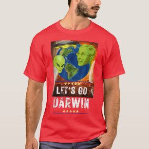 Laten we gaan Darwin USA Vlag Vintage Fauci Ouchie T-shirt