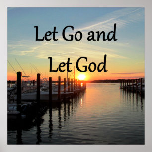 LATEN WE GAAN EN GOD SUNSET LATEN ZIEN POSTER