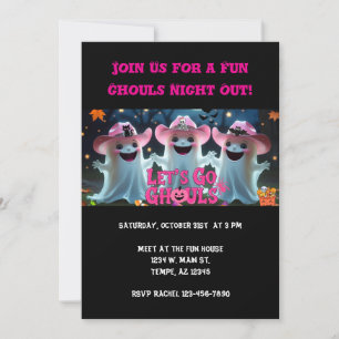 Laten we gaan Ghouls Girls Night Out Halloween Par Kaart