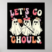 Laten we gaan Ghouls Halloween Ghost Costume Retro Poster (Voorkant)