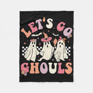 Laten we gaan Ghouls Halloween Ghost Outfit Costum Fleece Deken