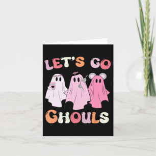 Laten we gaan Ghouls Halloween Ghost Outfit Costum Kaart
