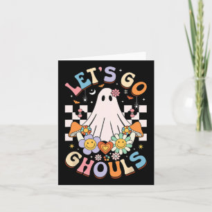 Laten we gaan Ghouls Halloween Ghost Outfit Costum Kaart