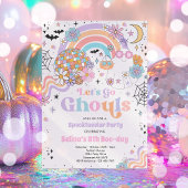 Laten we gaan Ghouls Halloween Leuke Roze Geest Ve Kaart