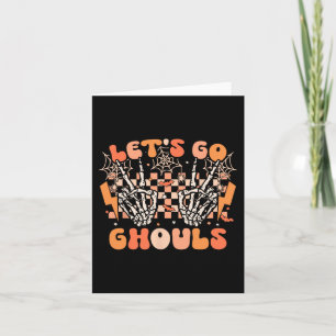 Laten we gaan Ghouls Halloween Skelet Kostuum Retr Kaart
