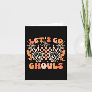 Laten we gaan Ghouls Halloween Skelet Kostuum Retr Kaart