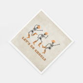 Laten we gaan Ghouls Halloween Skeletons Cowboy Servet (Hoek)