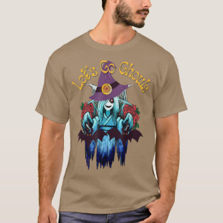 Laten we gaan Ghouls Retro Ghouls, Hippie Hallowee T-shirt