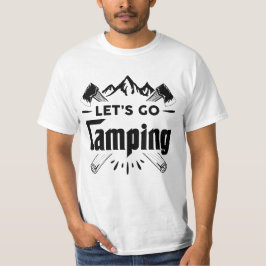 Laten we gaan kamperen, kamperen vibes t-shirt
