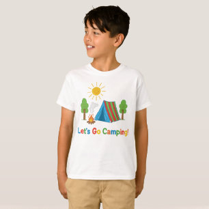 Laten we gaan kamperen Kinderen Kleurpotlood Tent  T-shirt