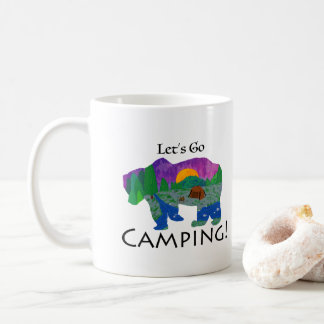 Laten we gaan kamperen koffiemok