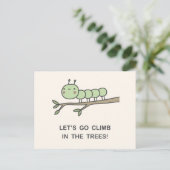 Laten we gaan klimmen in de bomen! uitnodiging briefkaart (Staand voorkant)