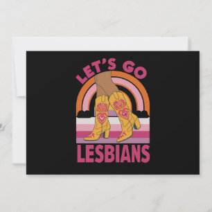 Laten we gaan lesbiennes LGBTQ Pride Month Cowgirl Kaart