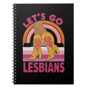 Laten we gaan lesbiennes LGBTQ Pride Month Cowgirl Notitieboek