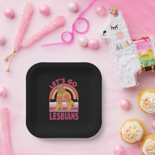 Laten we gaan lesbiennes LGBTQ Pride Month Cowgirl Papieren Bordje