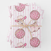 Laten we gaan Meiden Disco Cowgirl vrijgezellenfee Inpakpapier Vel (In situ)