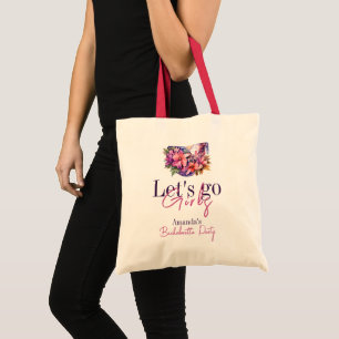 Laten we gaan Meiden Roze Laatste Disco Bacheloret Tote Bag