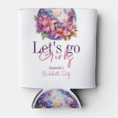 Laten we gaan Meiden Roze Laatste Disco Meidenavon Blikjeskoeler (Voorkant)