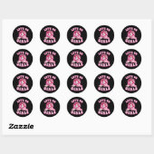 Laten we gaan Meisjes Cowboylaars Hoed Disco Bache Ronde Sticker (Vel)