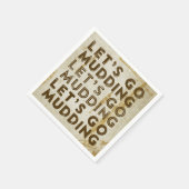 Laten we gaan Mudding Servet (Hoek)