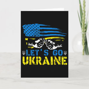 Laten we gaan Oekraïense vlag Amerikaans Oekraïne Kaart